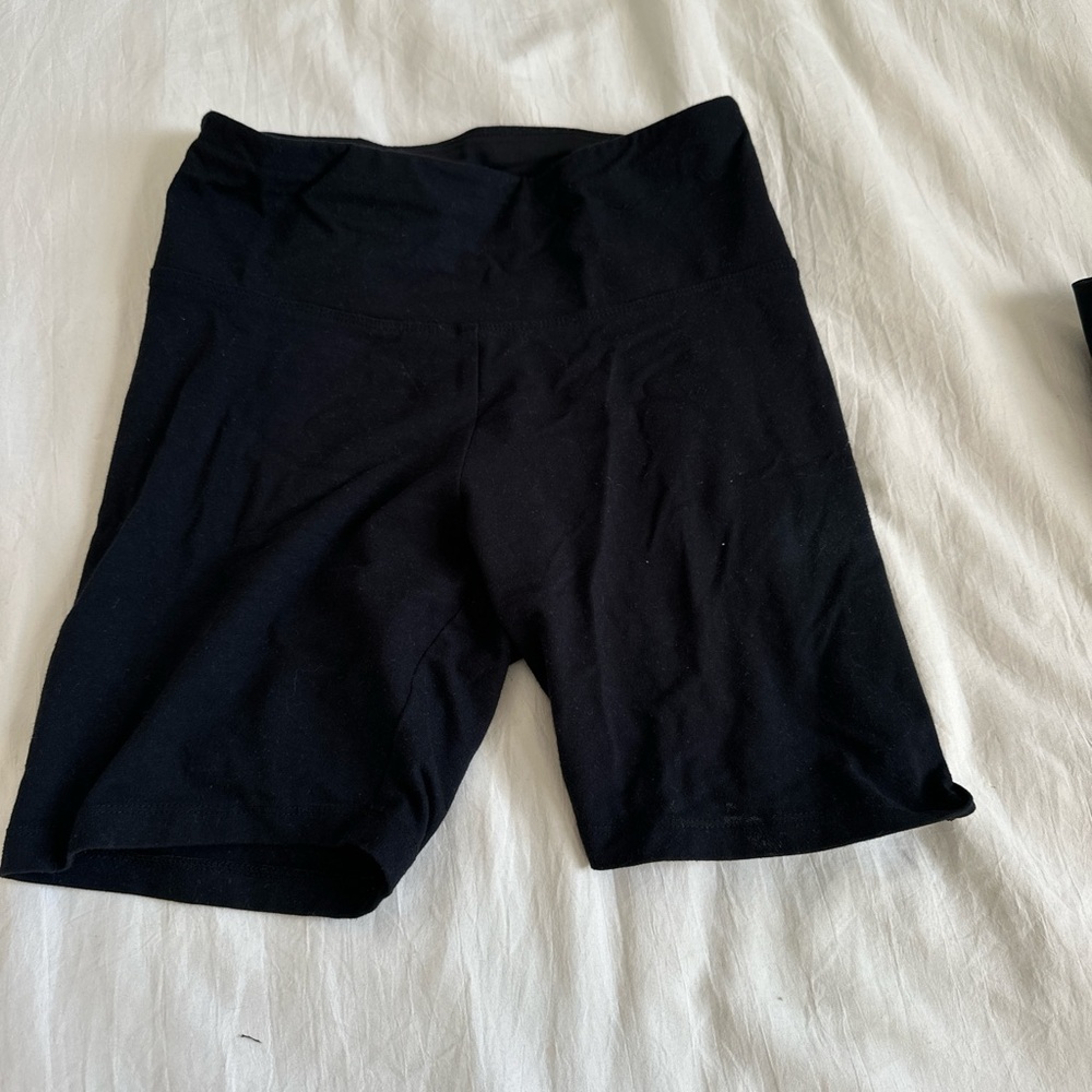 International concepts black biker shorts